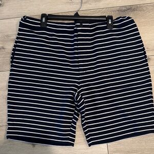 Michael Kors Navy and White Striped Men's Shorts